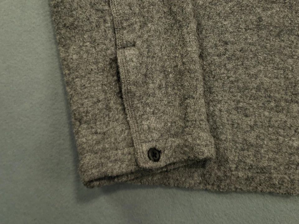Banana Republic Boulders Shirt Jacket Shacket Men's XXL Heather Gray Raton Wool - Image 3 of 4