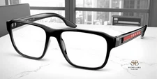 PRADA LINEA ROSSA PS 04NV 1AB1O1 Black Demo Lens 54 mm Men's Eyeglasses