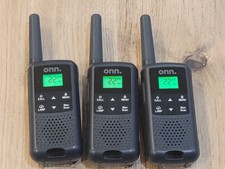 ONN talk Walkie Talkie up to 16 Mile Range - Model: 100009990 2038B Lot of 3