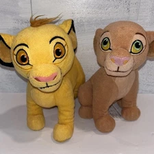 Disney Simba and Nala Stuffed toy Plush The Lion King  8” Lot Set Toy Kid Soft