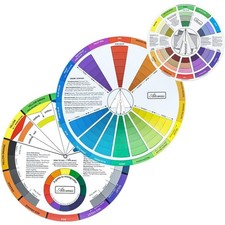 3 Pieces Color Mixing Wheel Package for School Office Learning Guide Art Clas...