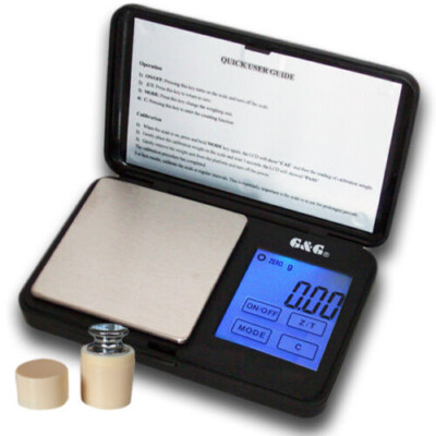 G&G TSB 200g/0,01g+100g Gewicht Feinwaage Taschenwaage Digital-Waage  Goldwaage