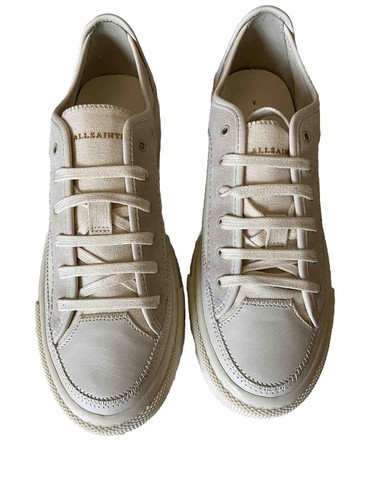 Zapatillas All Saints Milla Mujer 10 EUR 40 Cuero Crema Gamuza Textil $149 - Imagen 2 de 11