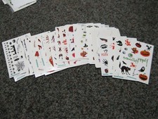 Halloween Theme Temporary Tattoos, 26 Sheets, New Sacred Halloween