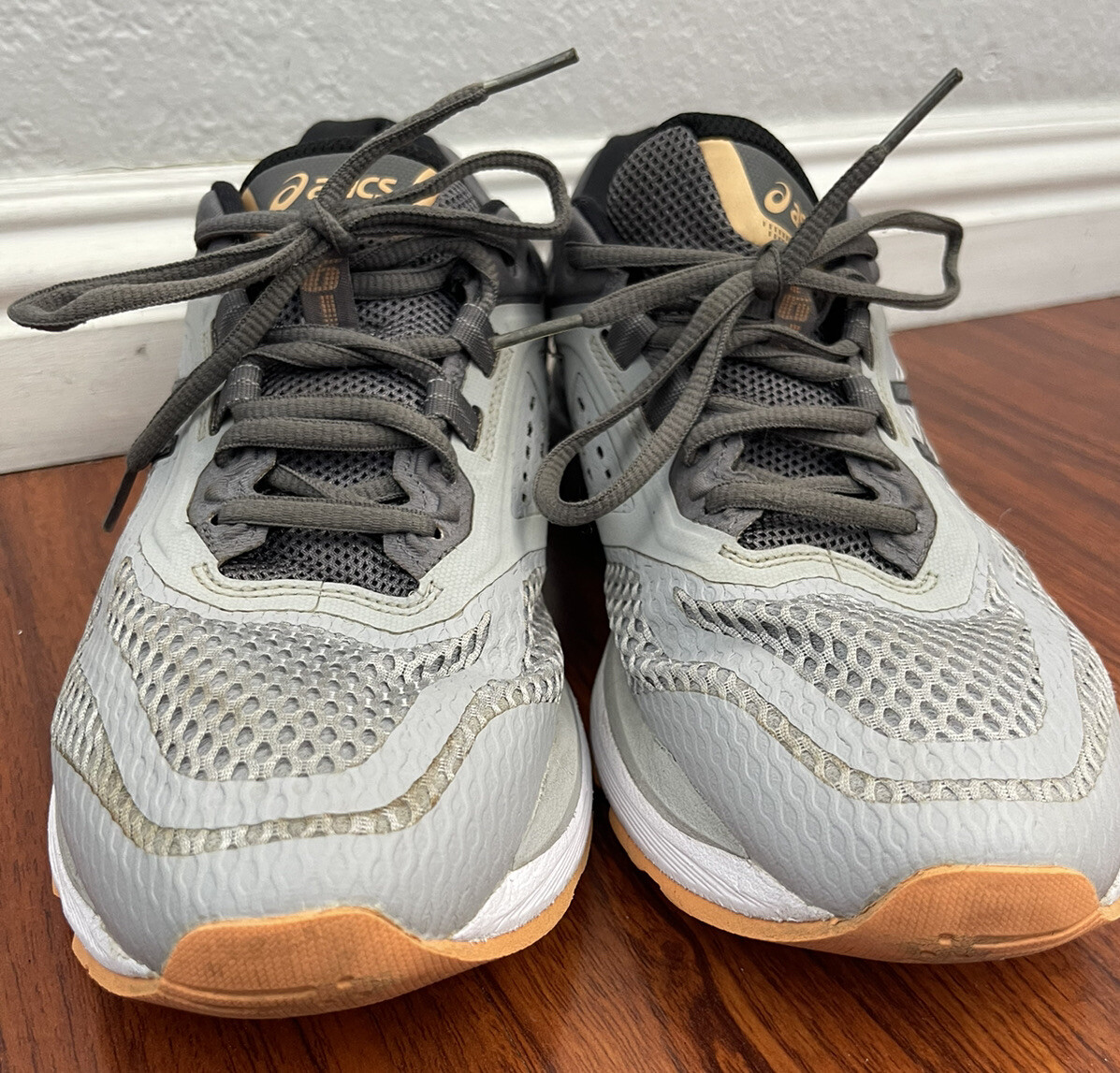 Asics Womens T855N Gray Running Shoes Sneakers