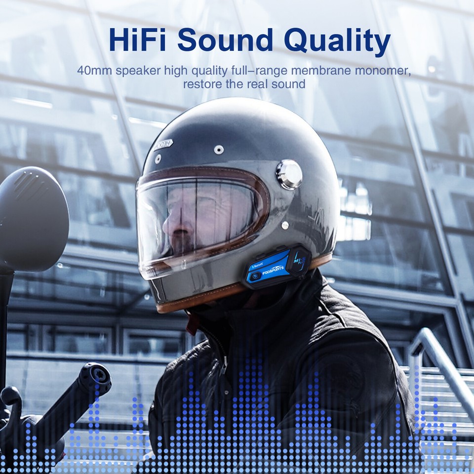 2X M1-S Pro Motorrad Intercom Gegensprechanlage Bluetooth Headset - Foto 5