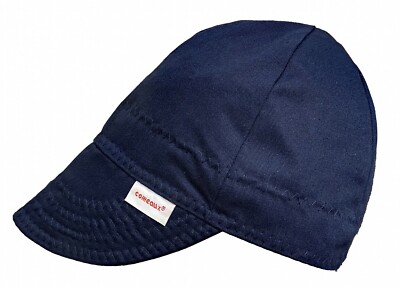 NWT Welding Caps Welders Hats Comeaux Caps Solid Navy Reversible 2000 Sized