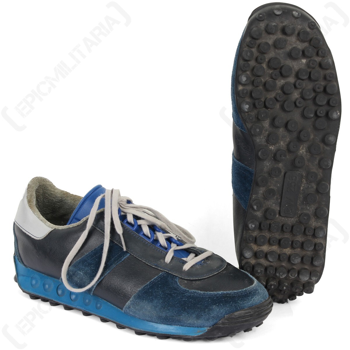 靴 uriboTODAYFUL German Trainer / 38 Original German Army Sports Trainers - Blue- Genuine Surplus | eBay