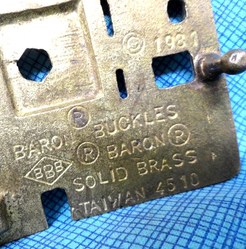 Фотограф ремень пряжка профессиональных фотографий латуни винтажный 80-х барон Тайвань.QRT926 - Изображение 4 из 4