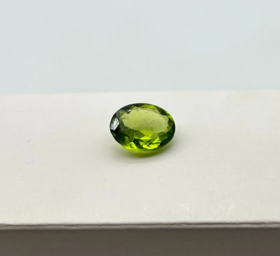 Certified Natural Peridot Loose Gemstone | Oval |Green Faceted Stone for Jewelry - Image 3 of 3