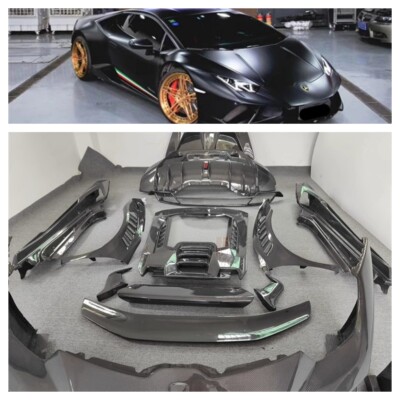 Carbon Fiber Bumper Sideskirt Wing Hood Fender for Lamborghini Huracan 610 2015+