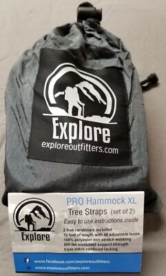 Explore Outfitters 2000+lbs Pro Hammock XL Tree Straps (set of 2) - NEW