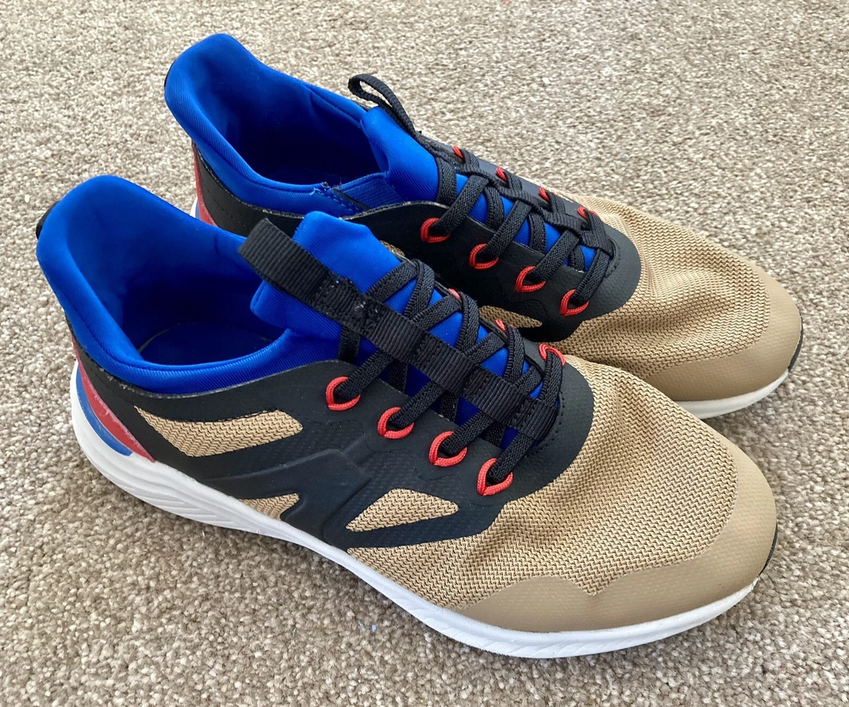 Boys Next Size 5 38 Brown Blue Red Pull On Trainers eBay