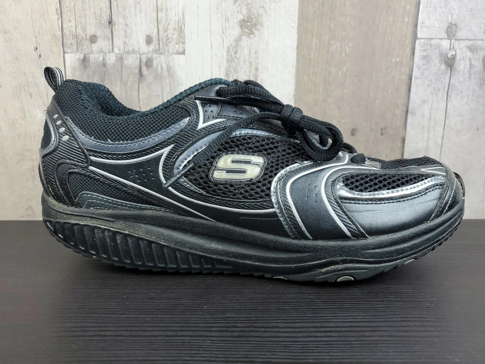 Zapatos para caminar Skechers Shape Ups para mujer talla 9,5 tonificantes - 12320 negro astilla Foto 2 de 4