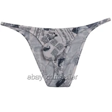 Men's Soft Male Smooth Newspaper Sexy Boxer Briefs Shorts Underpants Underwear 
