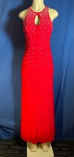 Elegant & Sexy Spaghetti Strap Design Red w/Rhinestones  B Darlin Evening Gown