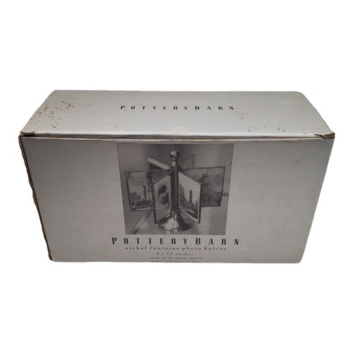 POTTERY BARN nickel fontaine photo holder 4x5.5 inches - Picture 2 of 4