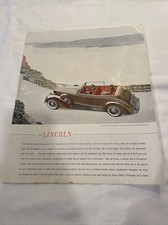 Original Magazine Advertisement Ad Art Color 10x13 Lincoln
