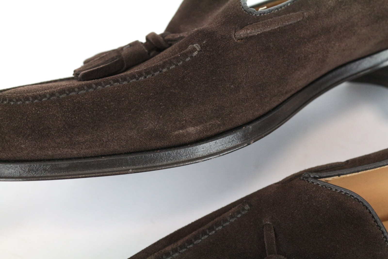 Suitsupply Herren Formell Schuhe EU44 Braune Slipper Wildleder