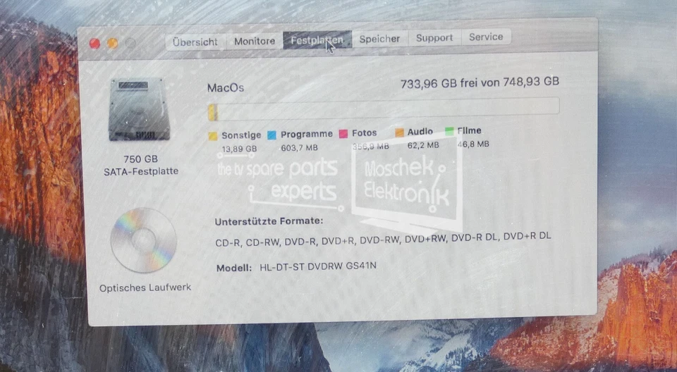 Apple MacBook Pro A1278 13,3" i7 2,9GHz 8GB RAM 750GB HDD DVD-RW El Capitan - Bild 3 von 4