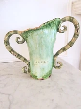 Gorgeous! Erich Emmenegger Mississippi XL Farmhouse Hand Built Pottery Vase
