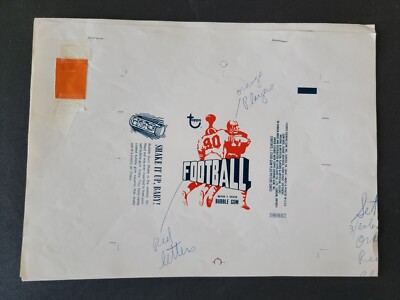 1972 Topps Football Wrapper Progressive Proof set, unissued color change