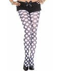 Brand New White Circle Print Pantyhose Music Legs 37015