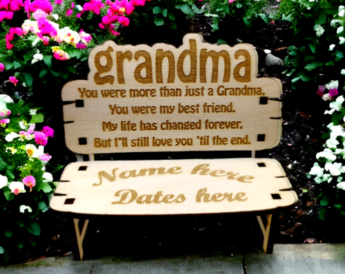 Banco de la abuela en memoria amorosa para seres queridos nan nanna recuerdo conmemorativo - Imagen 1 de 6