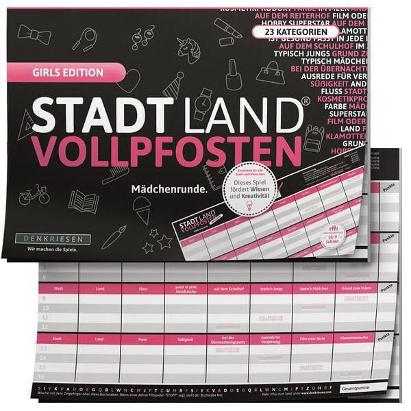 Thumbnail - Stadt Land Vollpfosten® - Girls Edition (dina4-format)