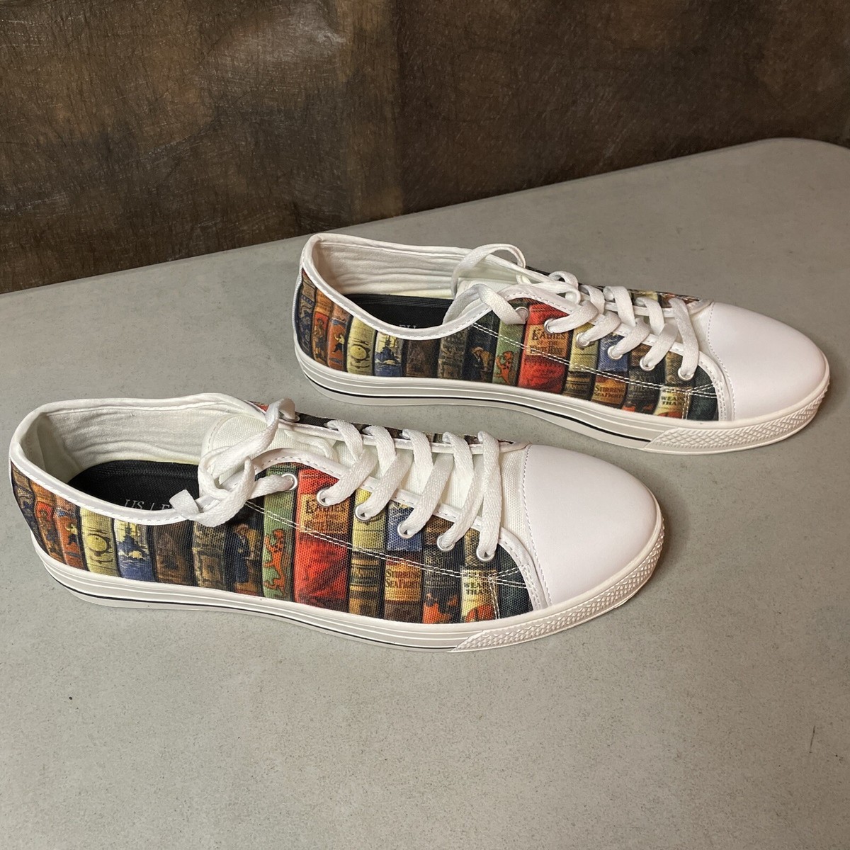 Rainbow Colorful Dior Shoes Book Lover Colorful Canvas Lace Up Low