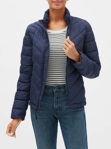Gap Factory Lightweight Puffer Jacket - Blue - Casual Jackets