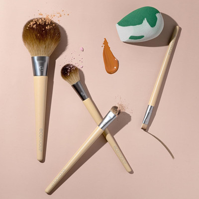 Make-up Pinsel- und Schwamm-Set 5-teilig   Für Foundation, Rouge, Lidschatten, B