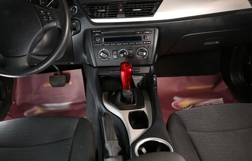 For BMW 3-Series E90 2005-2011 2012 ABS Red Console Gear Shift Knob Cover Trim - Picture 2 of 8