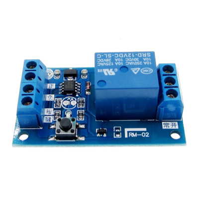 12V Single Bond Button Bistable Relay Module Modified Car Start and Stop Switch 