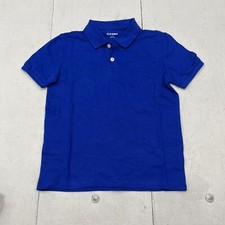 Old Navy Blue Tango Uniform Pique Short Sleeve Polo Boys Size Small NEW