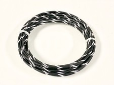 AUTOMOTIVE WIRE 12 GAUGE HIGH TEMP GXL COPPER WIRE BLACK W WHITE STRIPE 100' USA