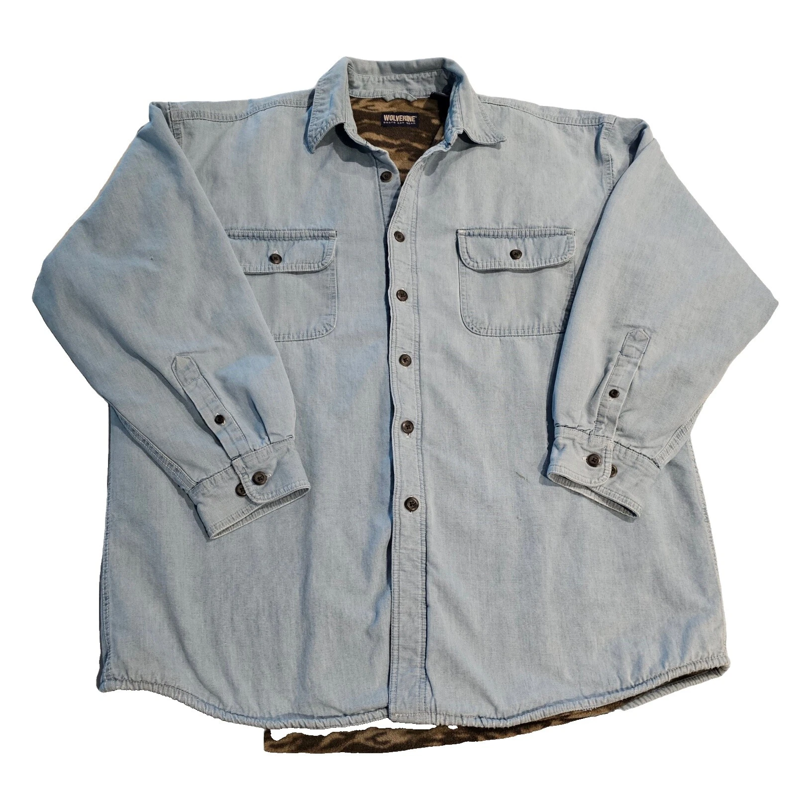 Wolverine Polyester Solid Casual Button-Down Shirts for Men