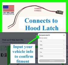 fits Mustang Fusion MKZ Edge Hood Latch Ajar Sensor Connector Pigtail Plug Wires