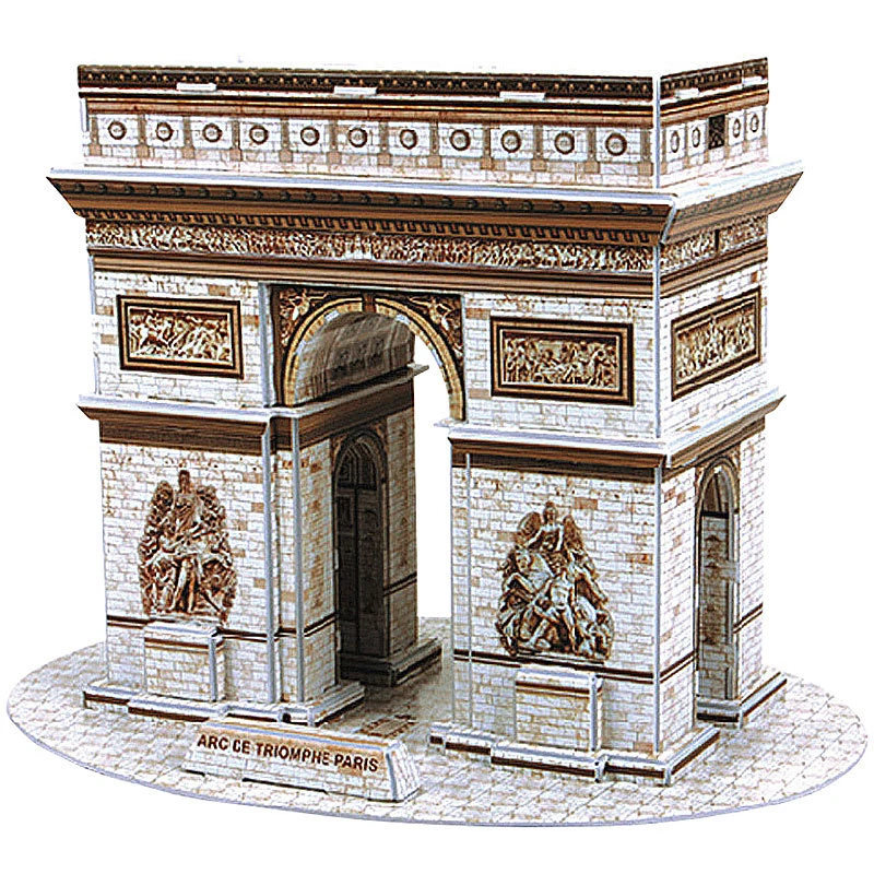 Playtastic Faszinierendes 3D-Puzzle Triumphbogen in Paris, 26 Teile