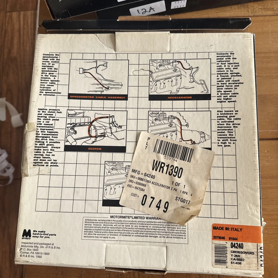 Cabo acelerador Y-269 para 1982-1985 Chevrolet S10 GMC S15 e S15 Jimmy - Imagem 4 de 4