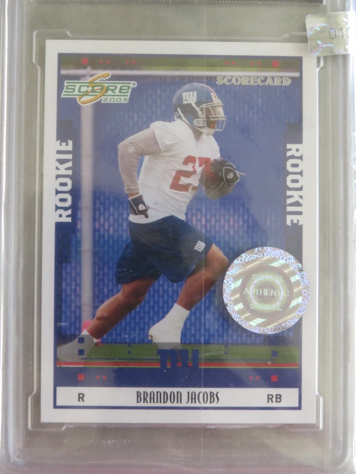 PGA 10 2005 Score Brandon Jacobs 229/599 RC Scorecard NY Giants Card - Image 3 of 4