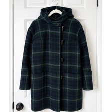 J.Crew Wool-Blend Hooded Toggle-Button Duffle...