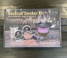Electric Cocktail Smoker Kit Rechargeable Whiskey Infuser Set 8 Wood Flavors