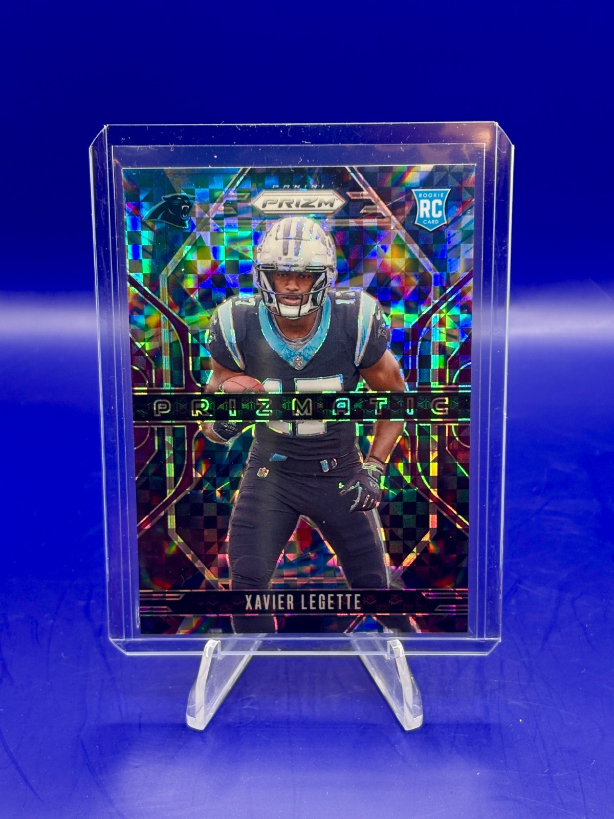 2024 Panini Prizm Xavier Legette Rookie Prizmatic Purple Power /49 Panthers