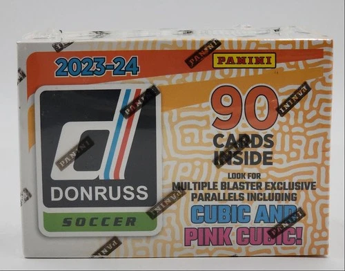 DONRUSS FIFA SOCCER 2023-24 FACTORY SEALED BLASTER BOX PINK CUBIC Q5072