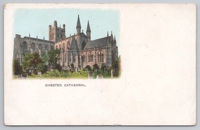 Chester Cathedral vintage postcard early 1900s printed