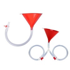 Large Double Beer Bong Funnel Red Funnel Black Valve Drinking Funnel