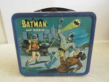 1966 DC Comics Batman & Robin Aladdin Brand Metal Lunchbox Vintage (No Thermos)