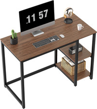 Scrivania per Computer 100 cm con 2 Ripiani - Moderna Postazione da Lavoro per C