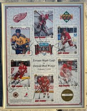1991-92 Upper Deck Redwings Multi Signed Frame Yzerman Fedorov Lidstrom AUTO LOT